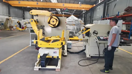 Automatic Coil Sheet Metal Decoiling Levelling Nc Servo Roll Feeder 3 in 1 Machine
